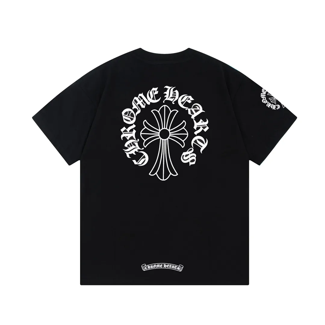 Chrome Hearts/ Logo Same Style T Versatile : Black Size：XS~L